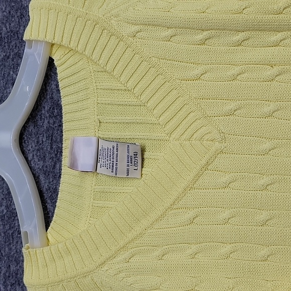 Faded Glory Cabled Sweater Women's Size L, Yellow - Picture 5 of 12